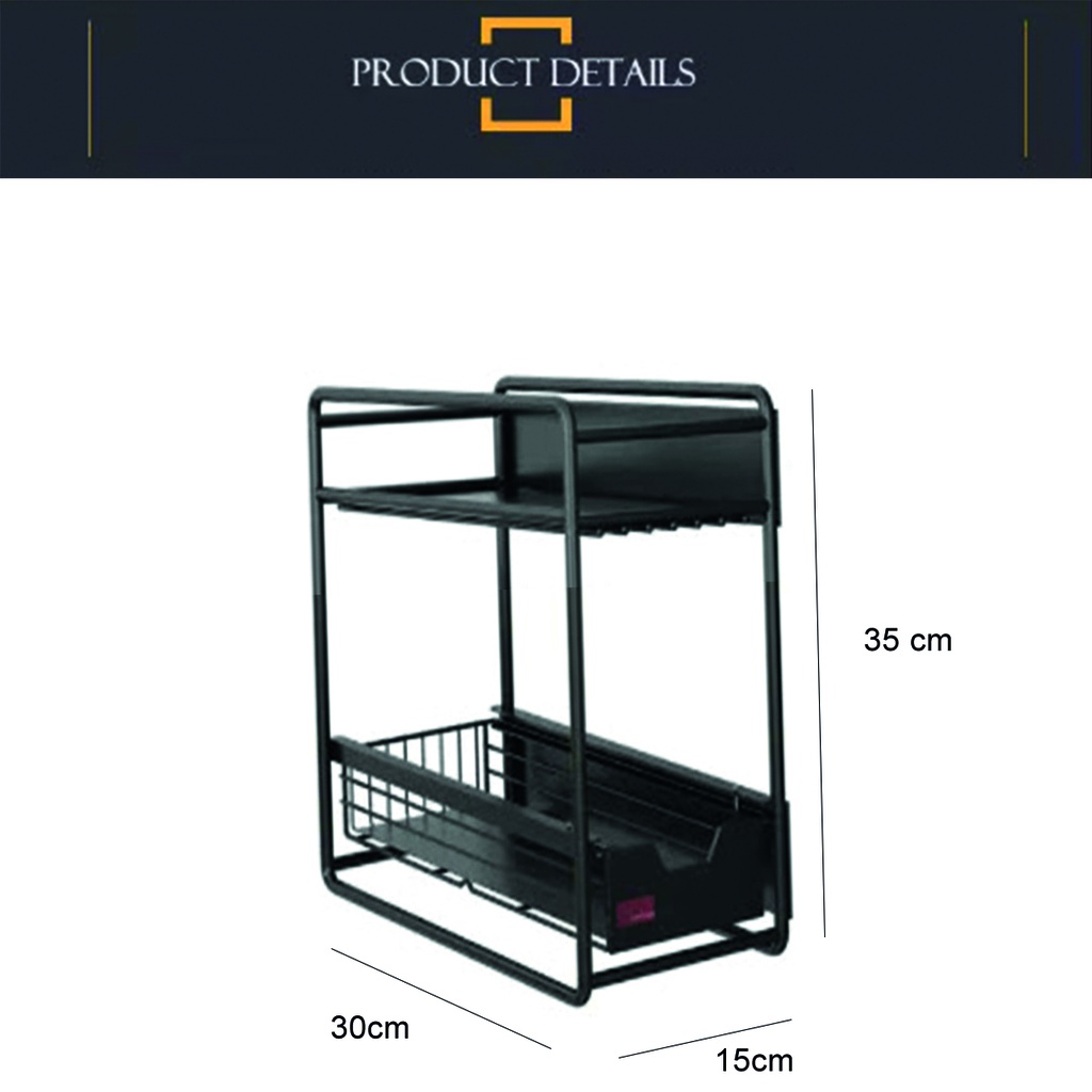 Rack estante cocina en acero magnetico 2 niveles Blanco