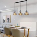 Luminaria colgante hierro triple