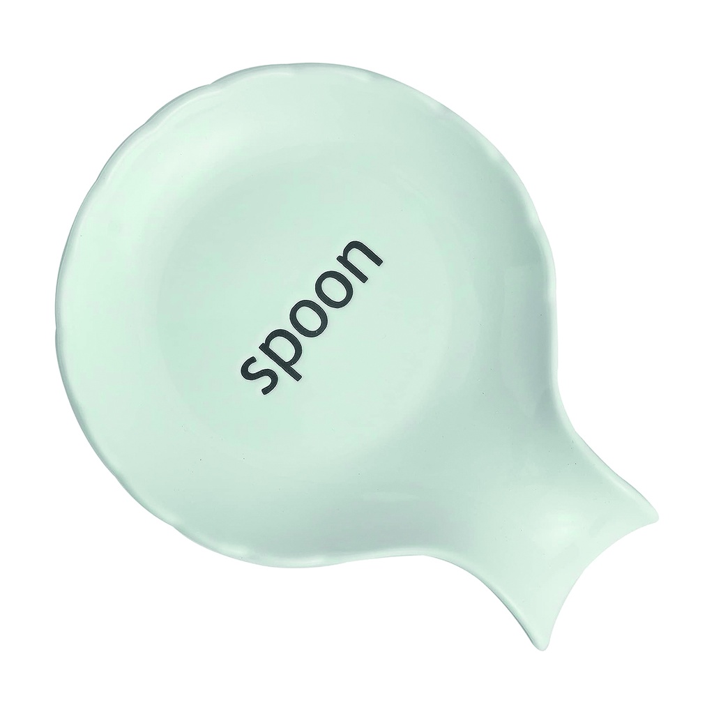 Reposa espumadera cucharon sobre mesada cerámica Blanco