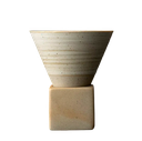 Taza cafe conica ceramica Beige