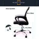 Silla de escritorio Sweden Rosa Pastel