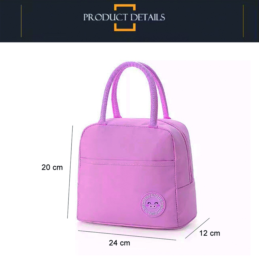 Lonchera térmica Aplique Rosa