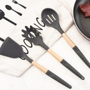 Utensilios madera silicona 8 piezas