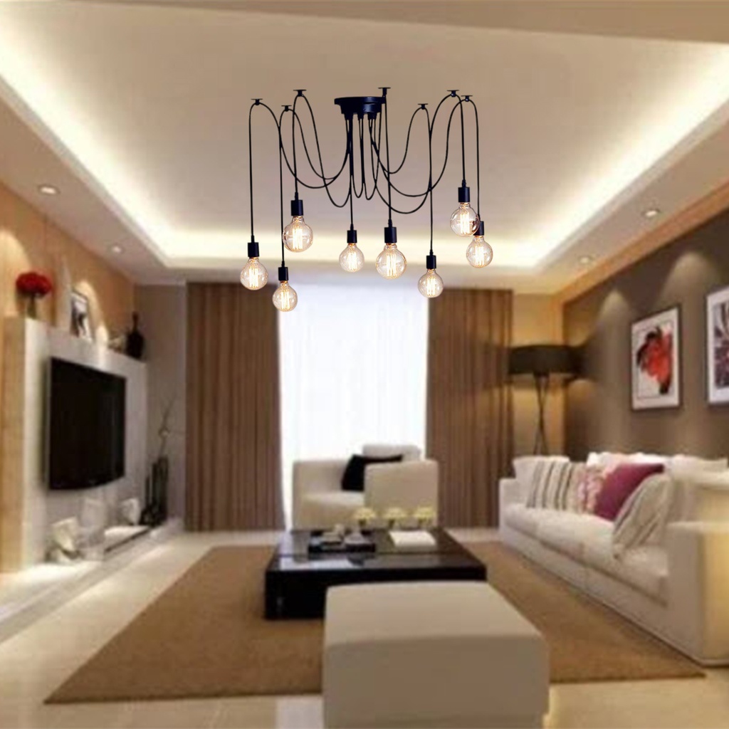 Luminaria colgante de techo 8 lamparas