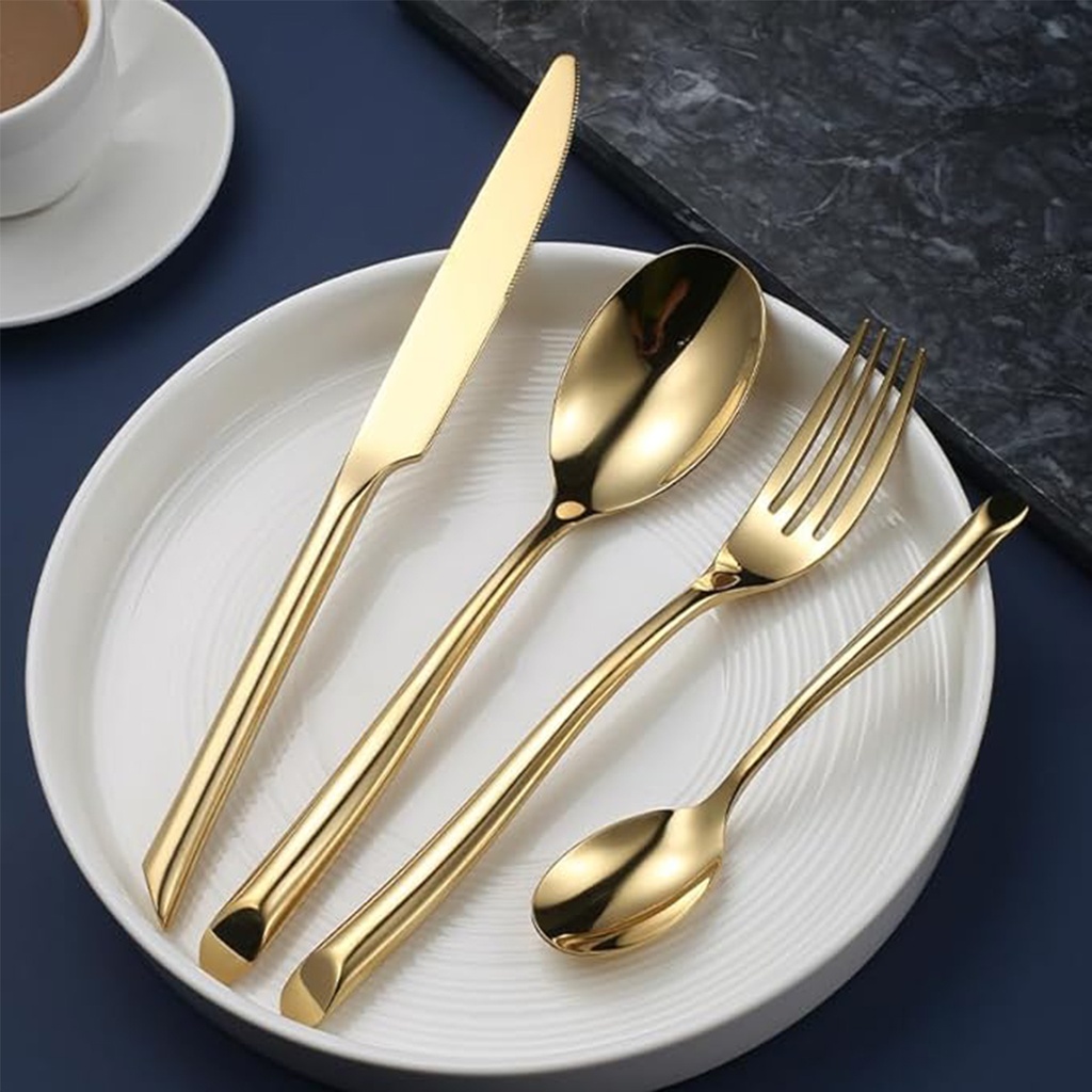 Juego cubiertos 24 piezas Gold