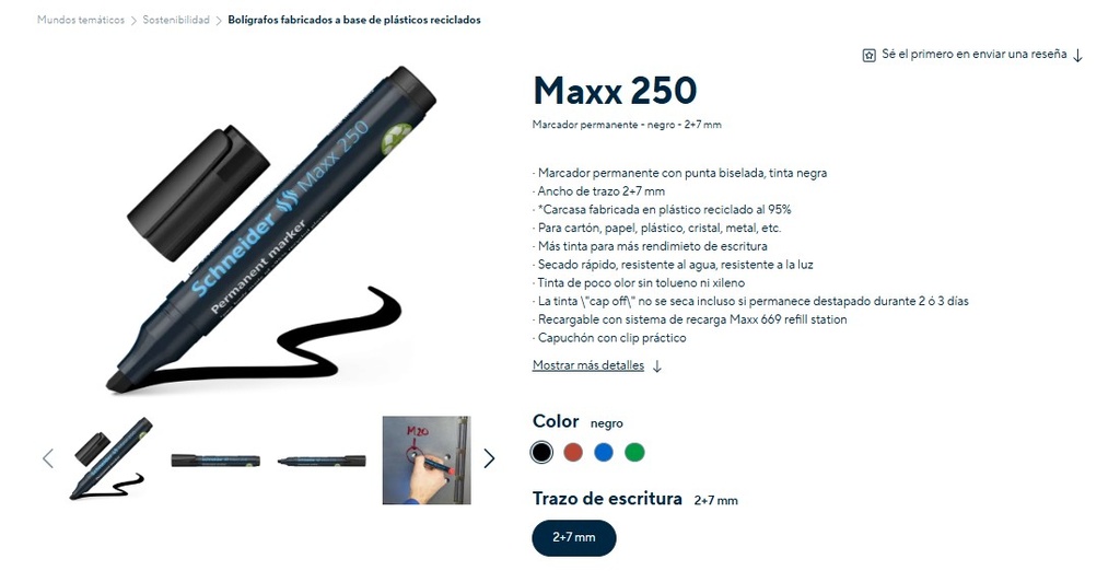 Marcador Schneider industrial 250 negro