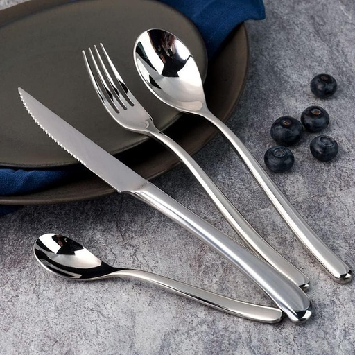 [DT2118] Juego cubiertos 24 piezas nórdico alto brillo