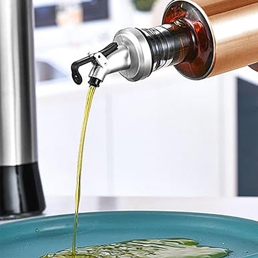 [DT2022D] Botella aceitera vidrio 250ml Dorado