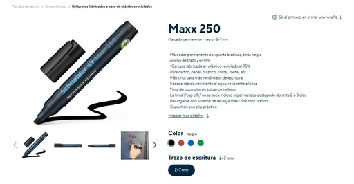 Marcador Schneider industrial 250 negro