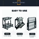 Organizador metalico escurridor plegable 2 niveles