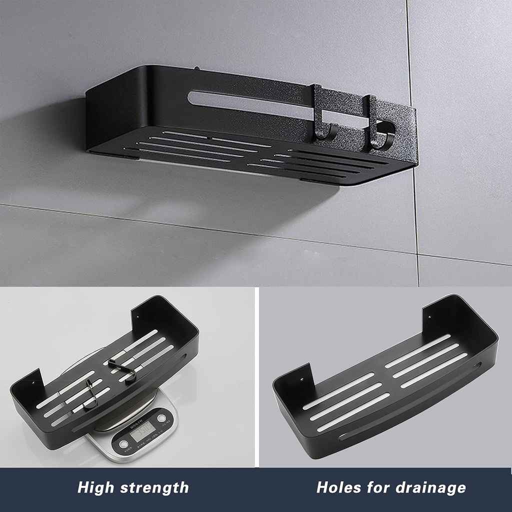 Estante rectangular aluminio Negro