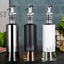 Aceitera vinagrera vidrio acero 350ML Blanco