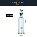 Aceitera vinagrera vidrio acero 350ML Blanco