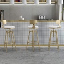 Banqueta Toulouse giratoria Blanco