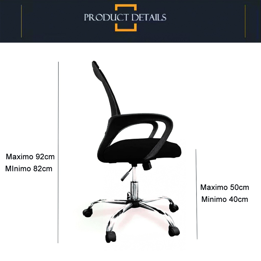 Silla de escritorio Sweden Rosa Pastel