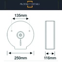 Dispensador metalico de papel higienico 500M Dorado
