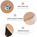 Dispensador metalico de papel higienico 500M Rose Gold