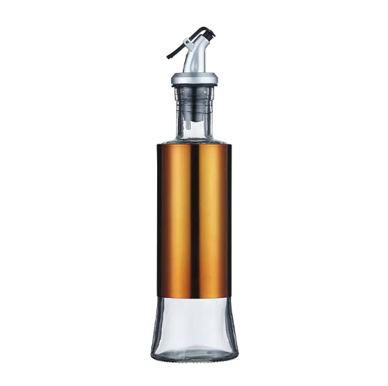 Botella aceitera vidrio 350ml Dorado