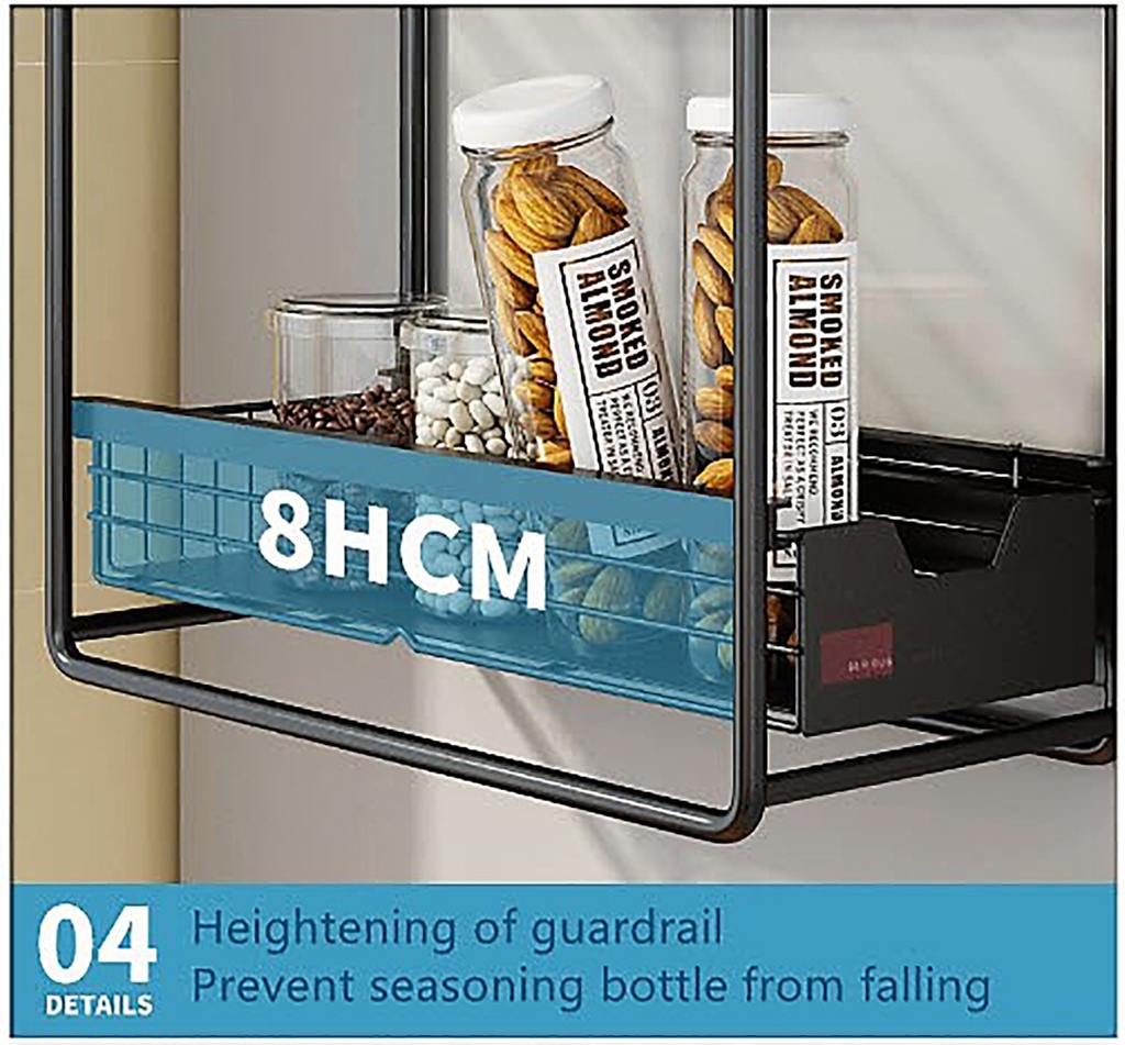 Organizador cocina Magnetico 3 niveles Negro