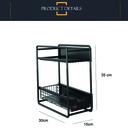 Organizador Magnetico 2 niveles Negro