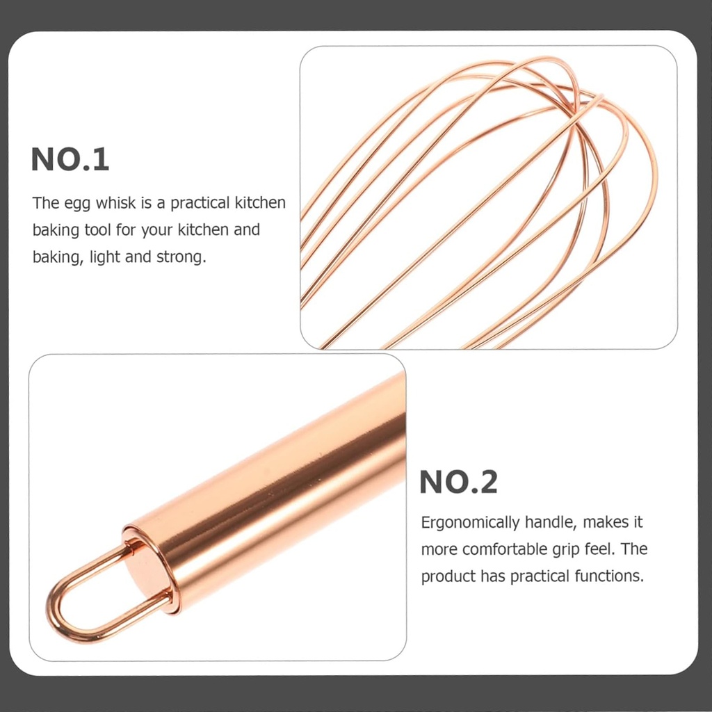 Batidor manual 32cm Rose Gold