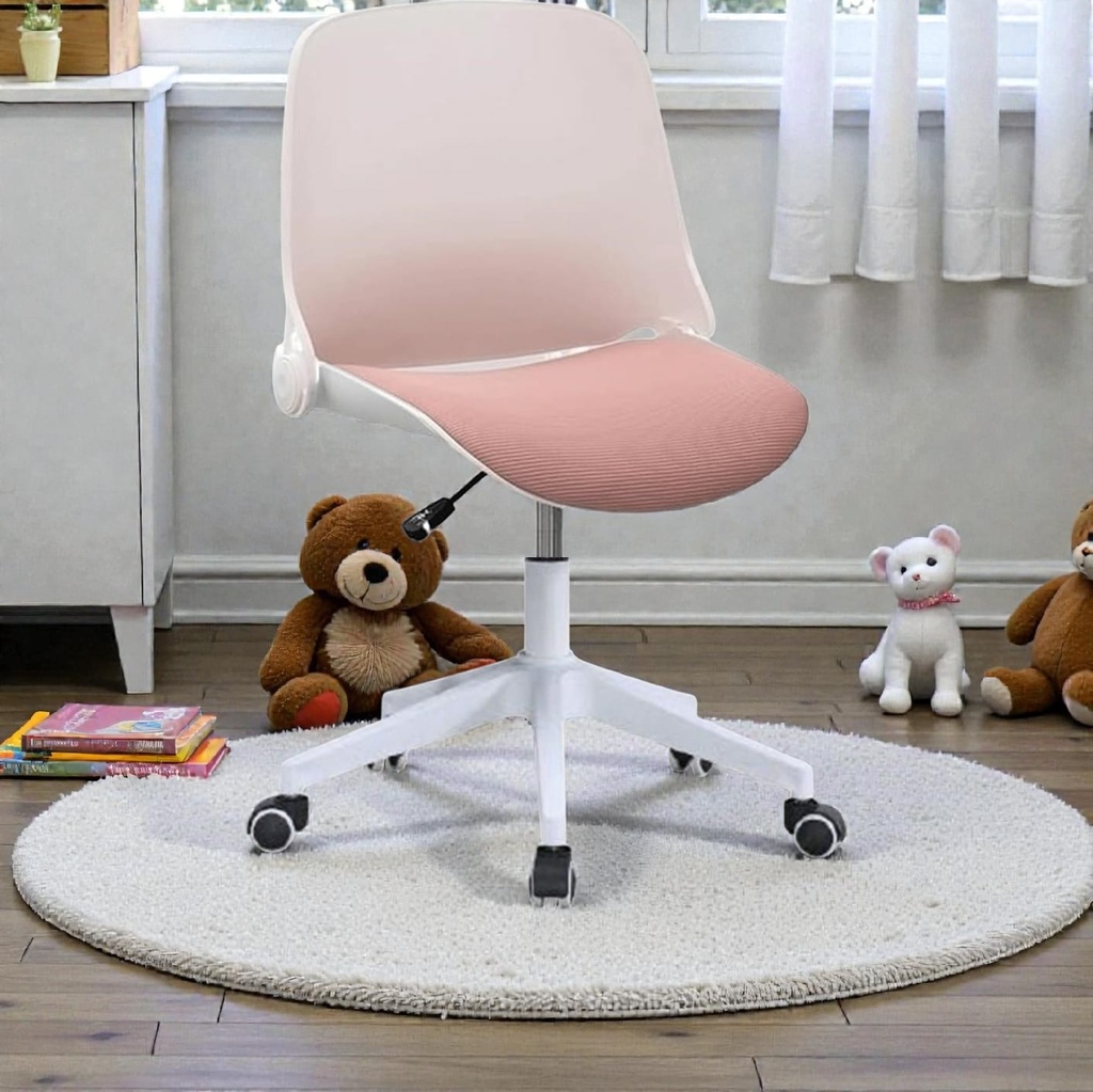 Silla de escritorio Iceland Blanco/Rosa