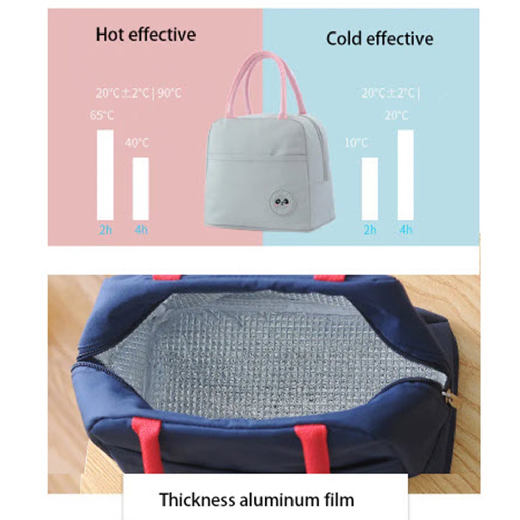 Lonchera térmica Aplique Gris