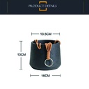 Maceta ceramica colgante mediana Gris