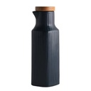 Aceitera cerámica tapa bambú Negro