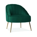 Sillon Raniero 1 cuerpo tapizado Terciopelo Esmeralda