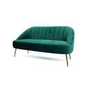 Sillon Raniero 2 cuerpos tapizado Terciopelo Esmeralda