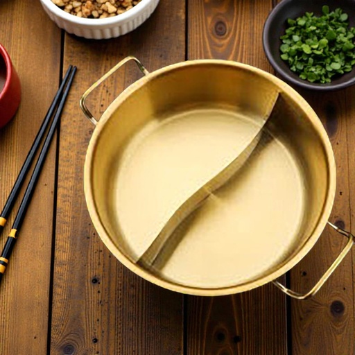 [DT2304D] Olla acero doble cocción 30cm Gold