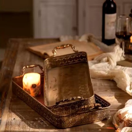 [DT9037A] Bandeja metálica rectangular Set x 2