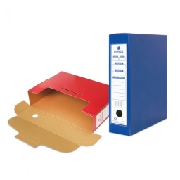 Caja de archivo oficio - carton microcorrugado azul