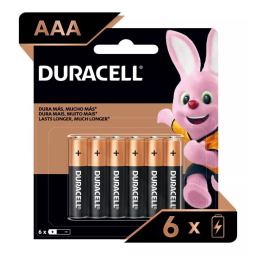 Pilas alcalinas Duracell x 6 unidades AAA PACK