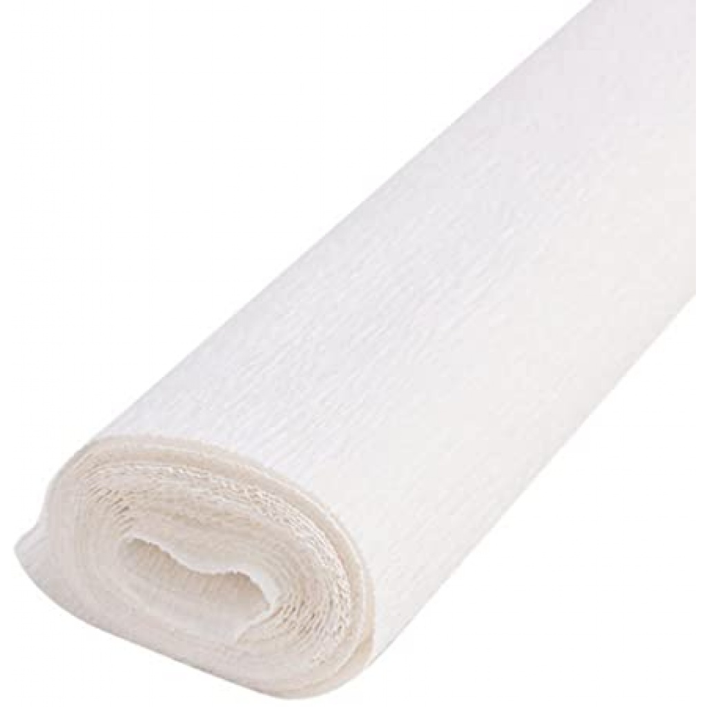 Papel crepe - blister 2 hojas blanco pack
