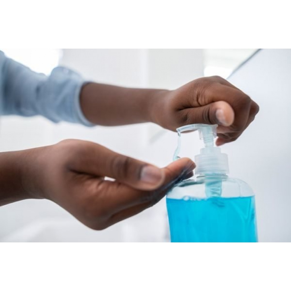 Jabón líquido para manos en presentación de 1 Litro, Color Azul